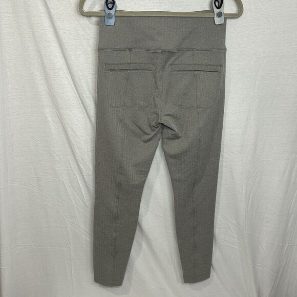 Athleta Delancey Herringbone Tight Legging Moto Gray Zip Back Pockets Size small - Picture 2 of 8